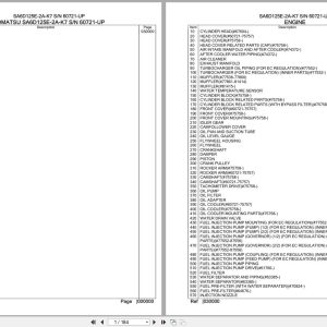 Komatsu Engine SA6D125E 2A K7 60721 UP Parts Catalog (1)
