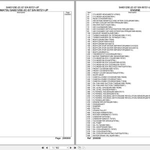 Komatsu Engine SA6D125E 2C S7 60721 UP Parts Catalog (1)