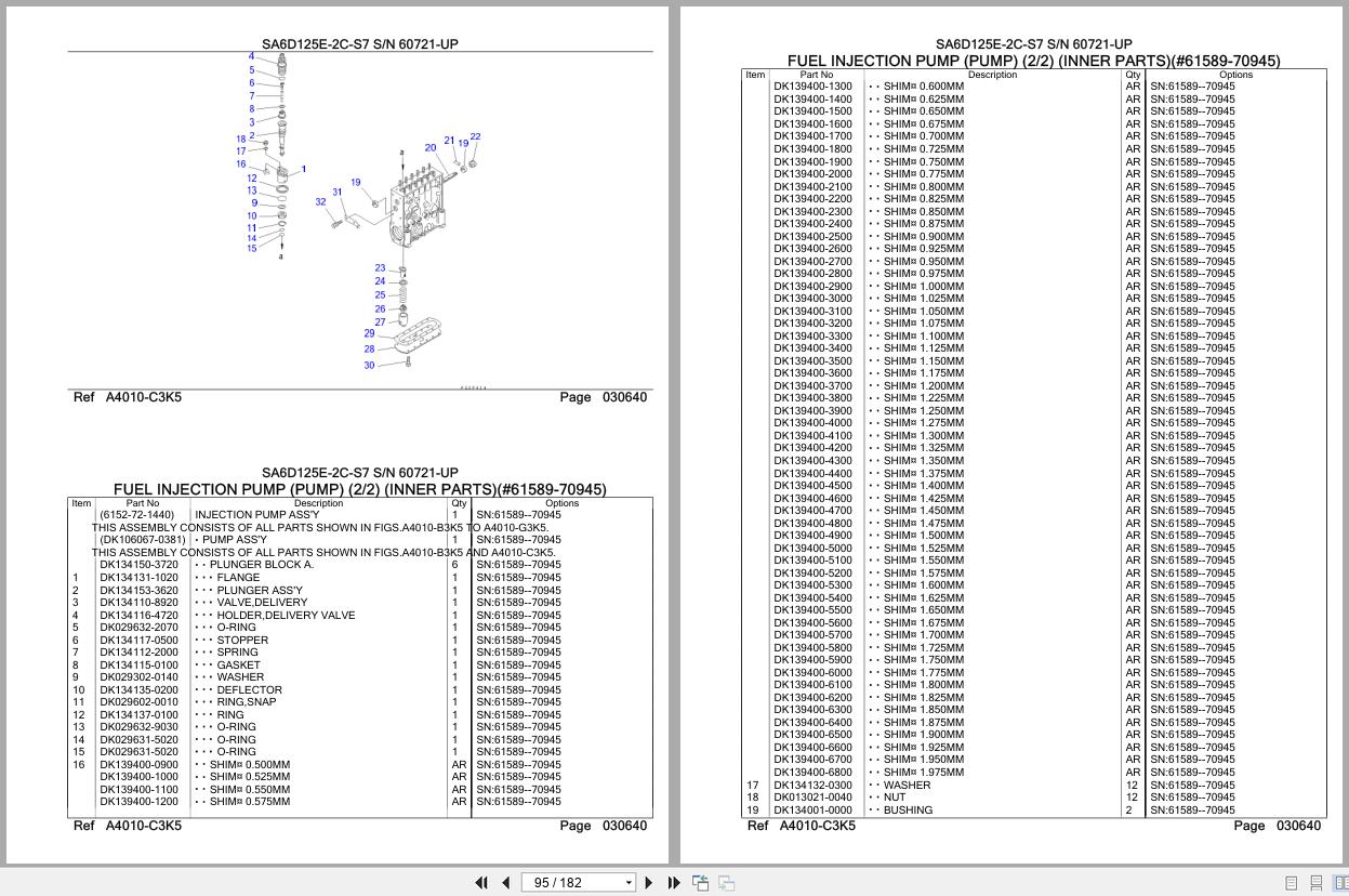 Komatsu Engine SA6D125E 2C S7 60721 UP Parts Catalog (2)
