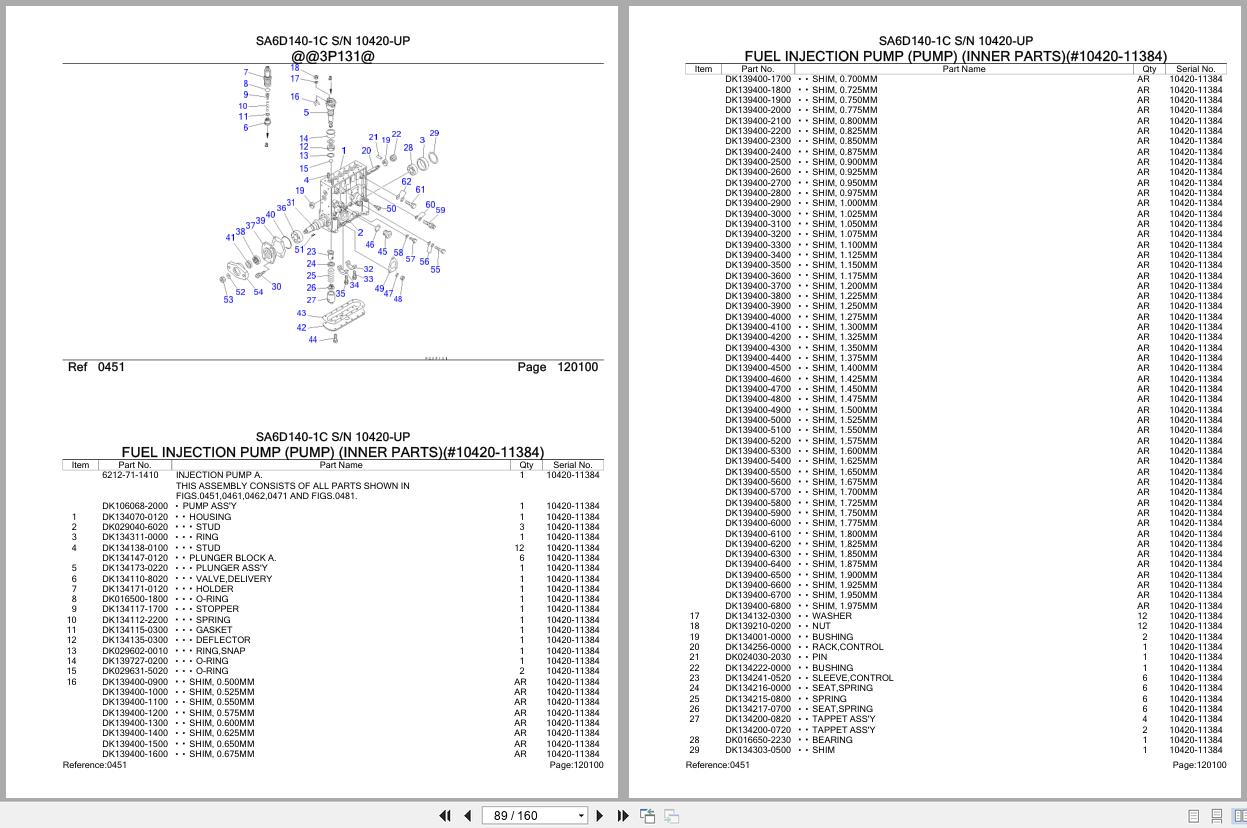 Komatsu Engine SA6D140 1C 10420 UP Parts Catalog (2)