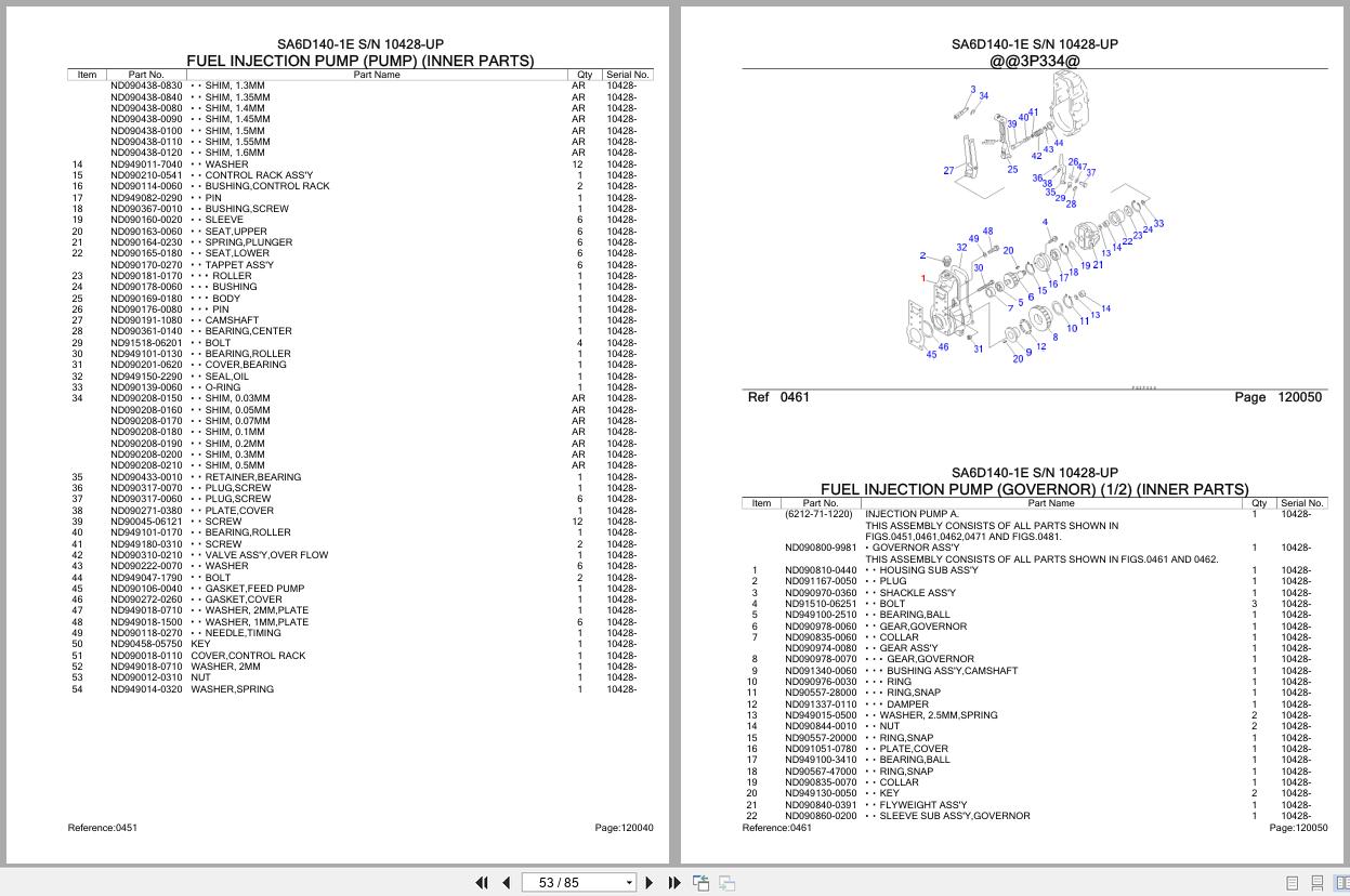 Komatsu Engine SA6D140 1E 10428 UP Parts Catalog (2)