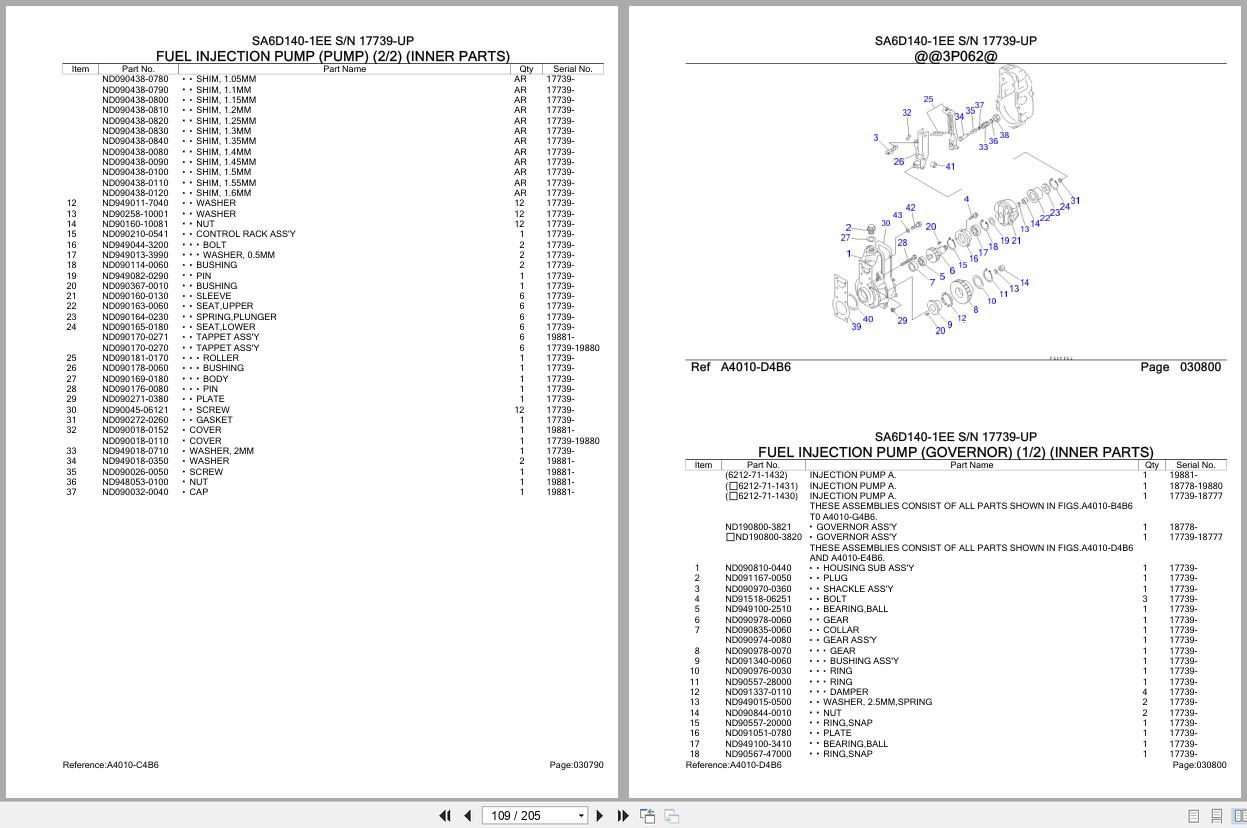 Komatsu Engine SA6D140 1EE 17739 UP Parts Catalog (2)