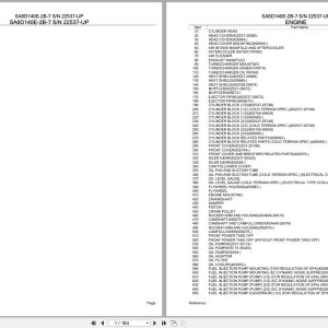 Komatsu Engine SA6D140E 2B 7 22537 UP Parts Catalog (1)