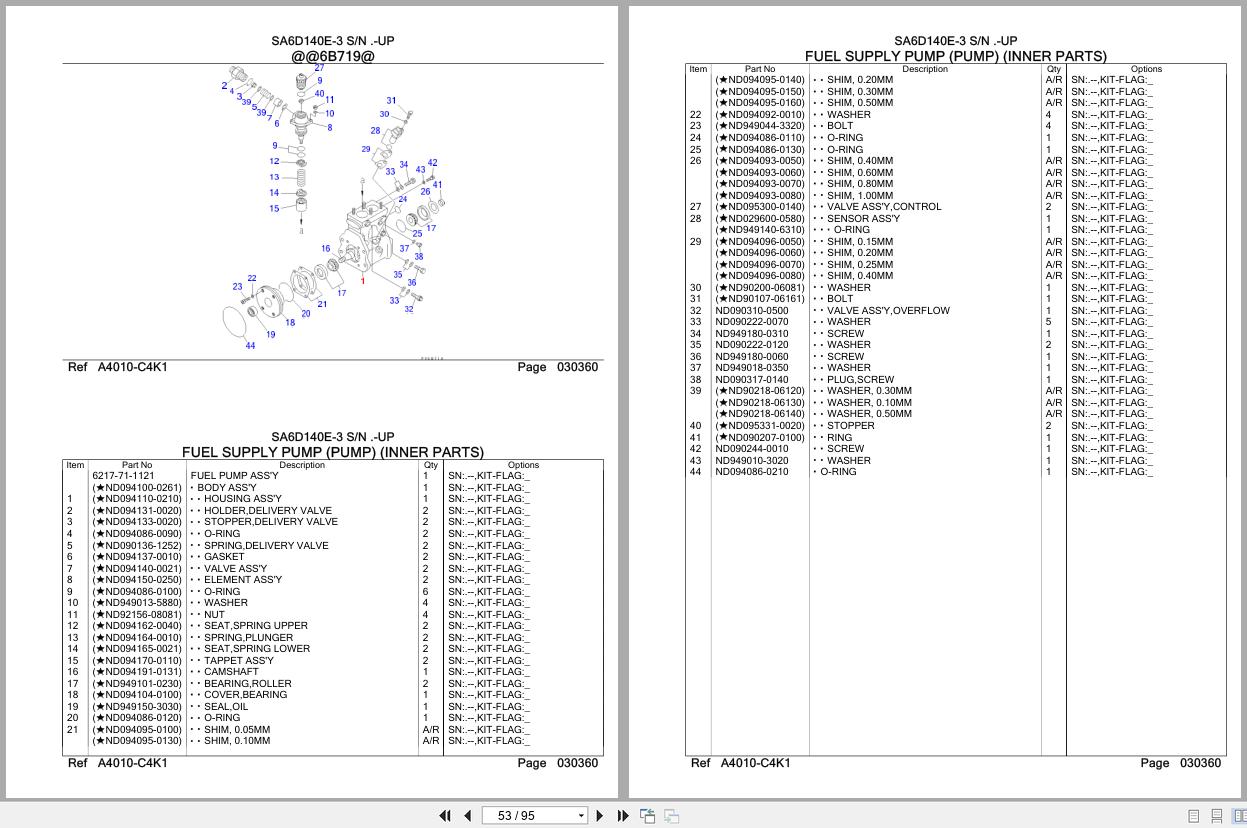 Komatsu Engine SA6D140E 3 Parts Catalog (2)