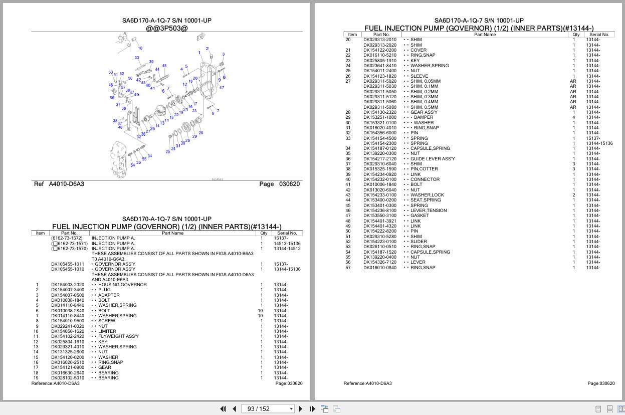 Komatsu Engine SA6D170 A 1Q 7 10001 UP Parts Catalog (2)