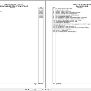 Komatsu Engine SA6D170 B 1F 11763 UP Parts Catalog (1)