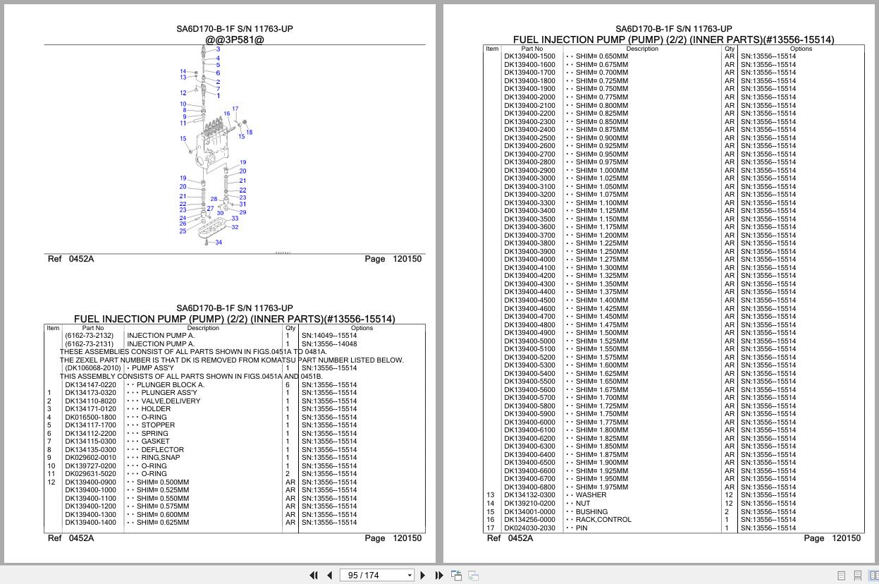 Komatsu Engine SA6D170 B 1F 11763 UP Parts Catalog (2)
