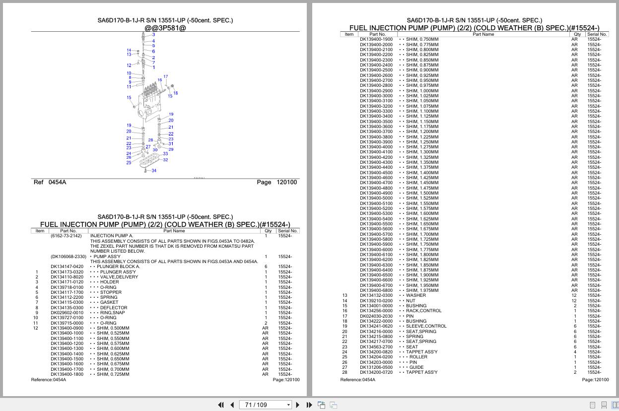 Komatsu Engine SA6D170 B 1J R 13551 UP Parts Catalog (2)
