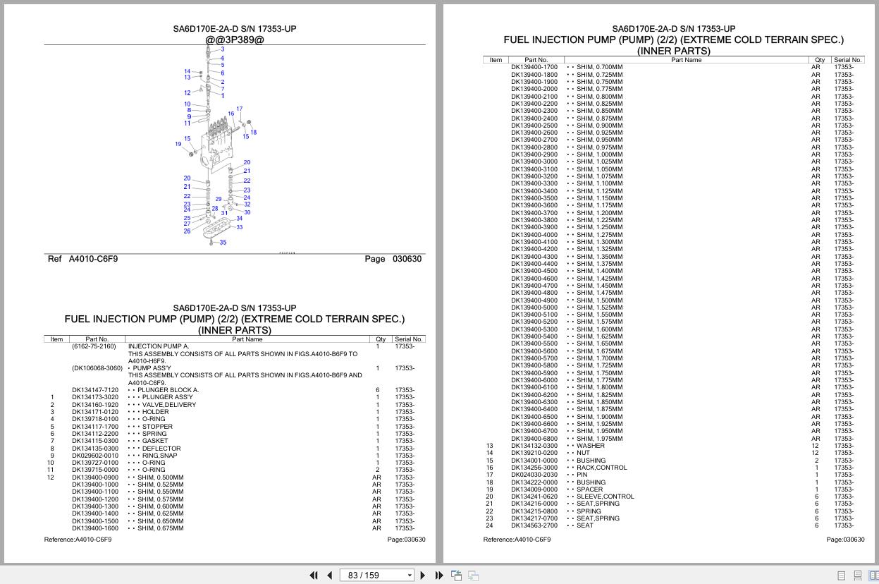 Komatsu Engine SA6D170E 2A D 17353 UP Parts Catalog (2)