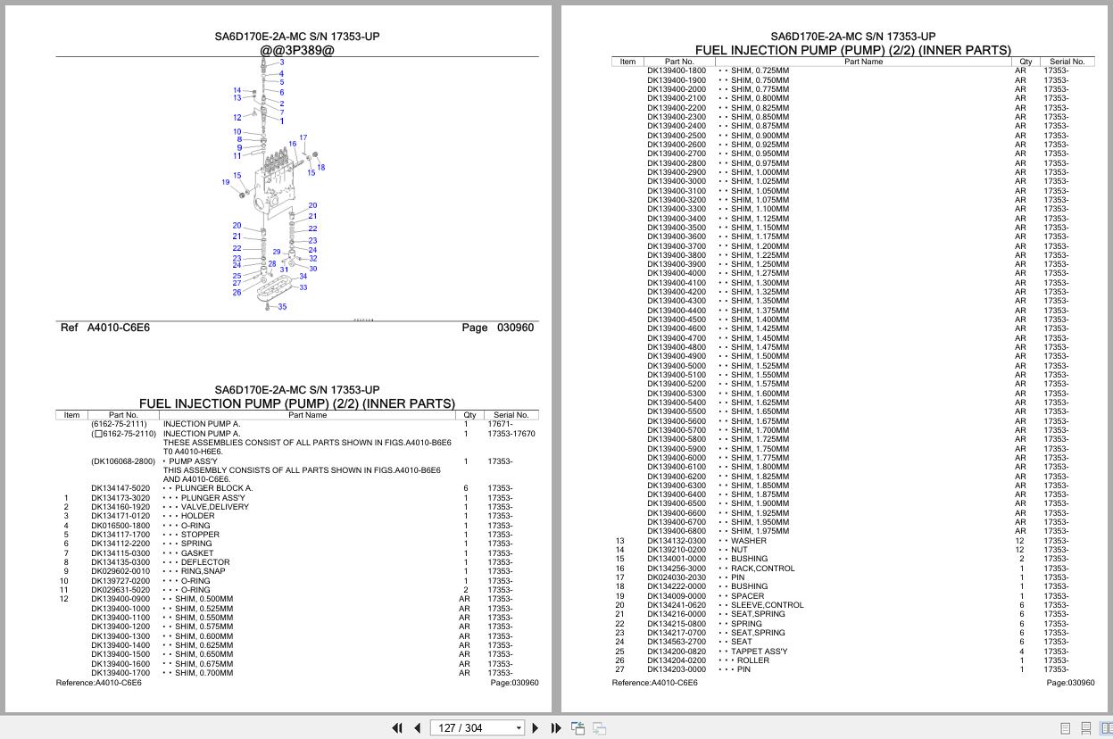 Komatsu Engine SA6D170E 2A MC 17353 UP Parts Catalog (2)