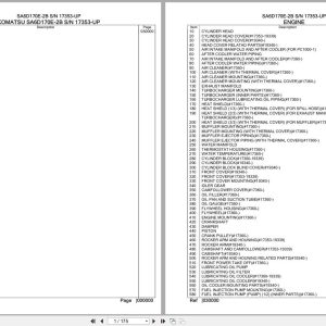 Komatsu Engine SA6D170E 2B 17353 UP Parts Catalog (1)