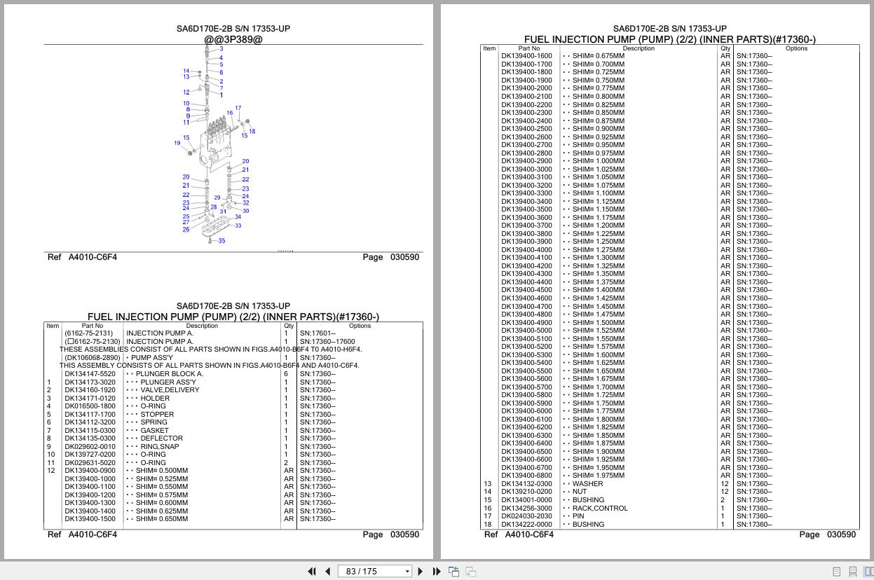 Komatsu Engine SA6D170E 2B 17353 UP Parts Catalog (2)