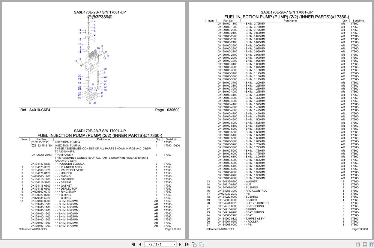 Komatsu Engine SA6D170E 2B 7 17001 UP Parts Catalog (2)