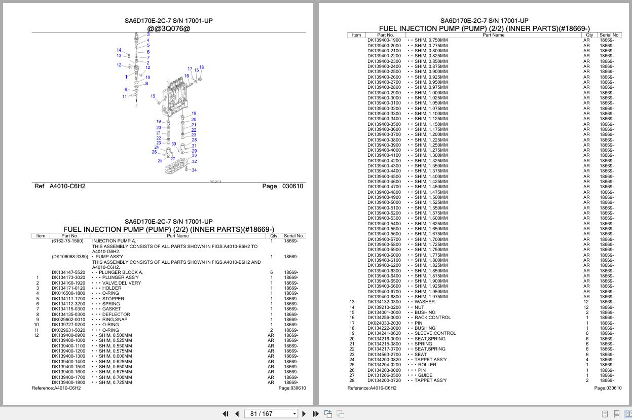 Komatsu Engine SA6D170E 2C 7 17001 UP Parts Catalog (2)