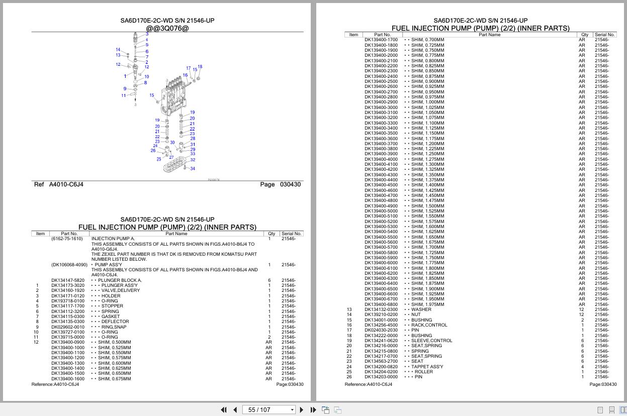 Komatsu Engine SA6D170E 2C WD 21546 UP Parts Catalog (2)