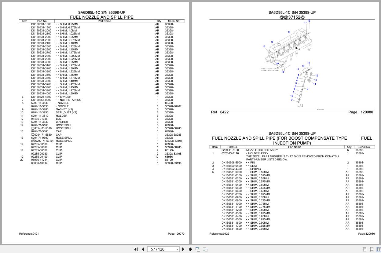 Komatsu Engine SA6D95L 1C 35398 UP Parts Catalog (2)