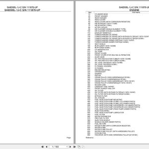 Komatsu Engine SA6D95L 1J C 111870 UP Parts Catalog (1)
