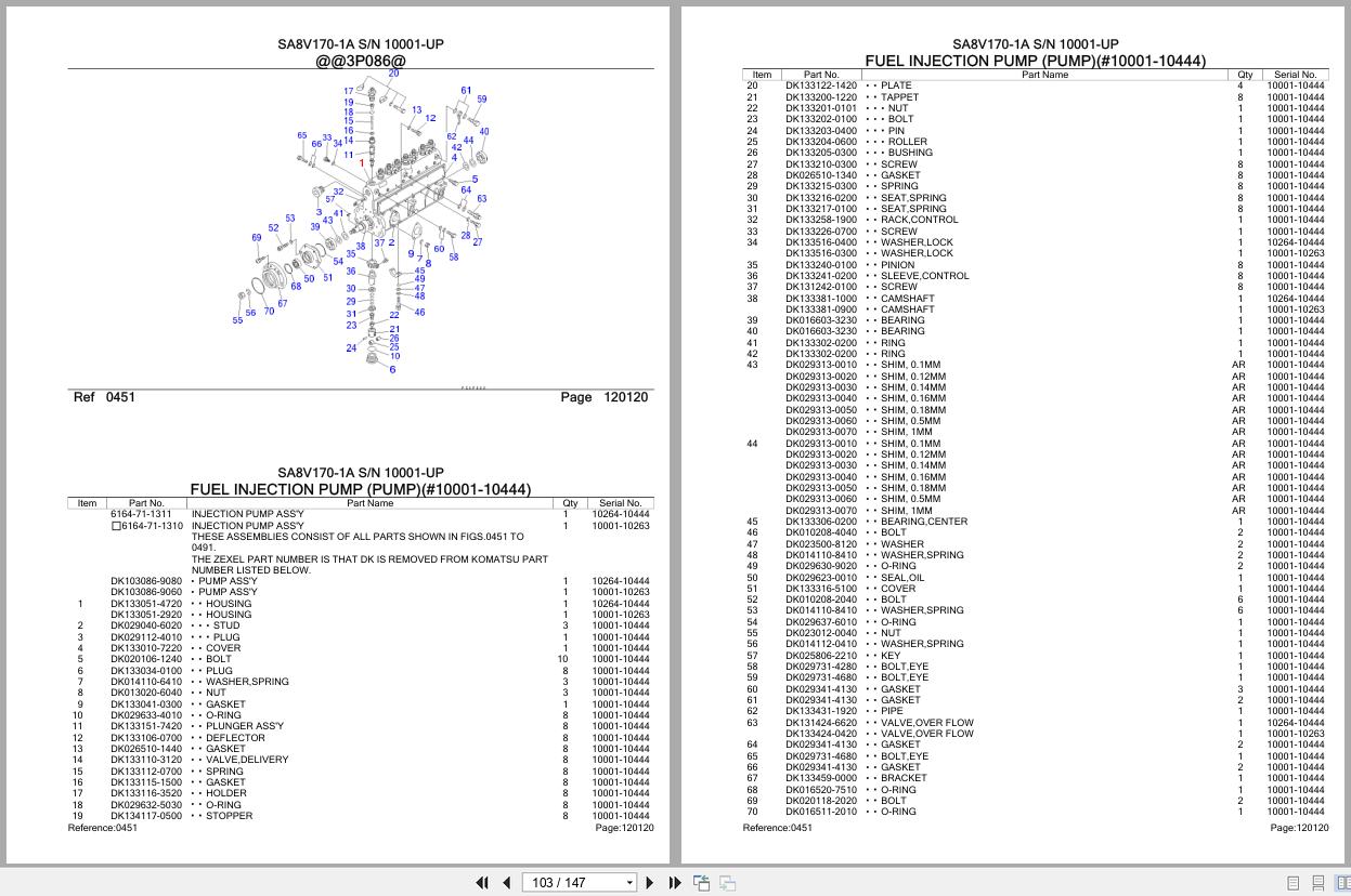 Komatsu Engine SA8V170 1A 10001 UP Parts Catalog (2)