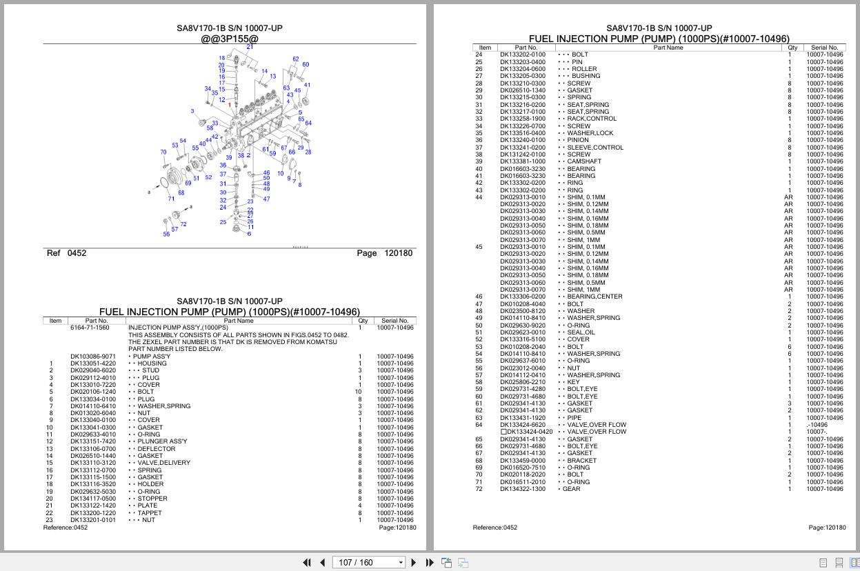 Komatsu Engine SA8V170 1B 10007 UP Parts Catalog (2)