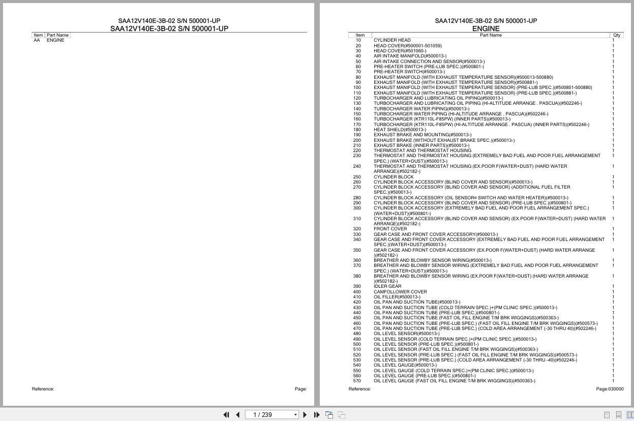 Komatsu Engine SAA12V140E 3B 02 500001 UP Parts Catalog (1)