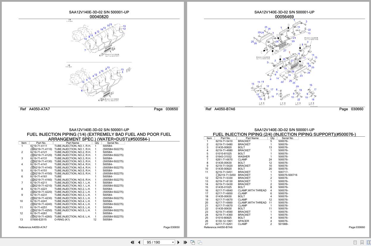 Komatsu Engine SAA12V140E 3D 02 500001 UP Parts Catalog (2)