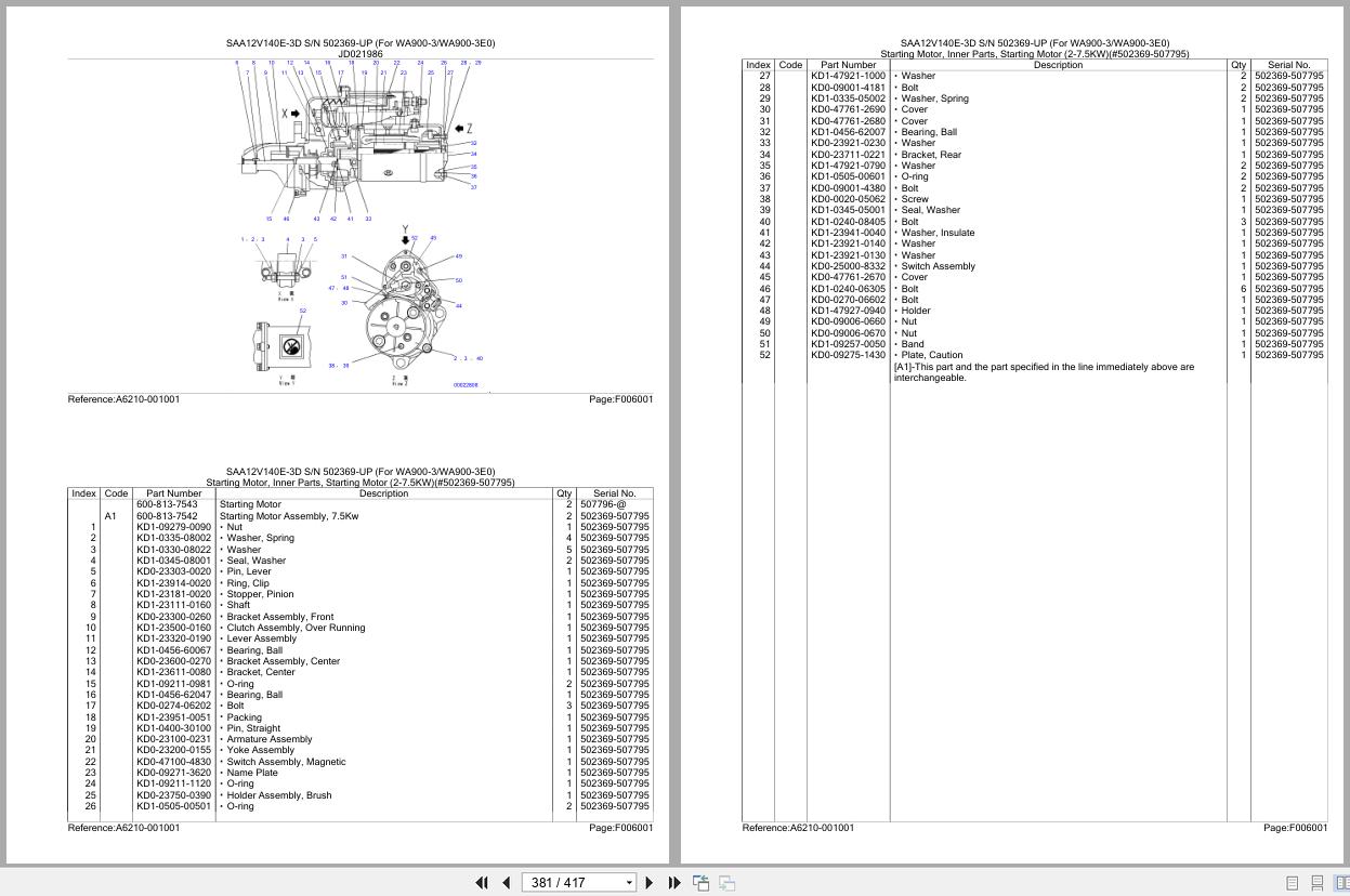 Komatsu Engine SAA12V140E 3D 502369 UP Parts Catalog (2)
