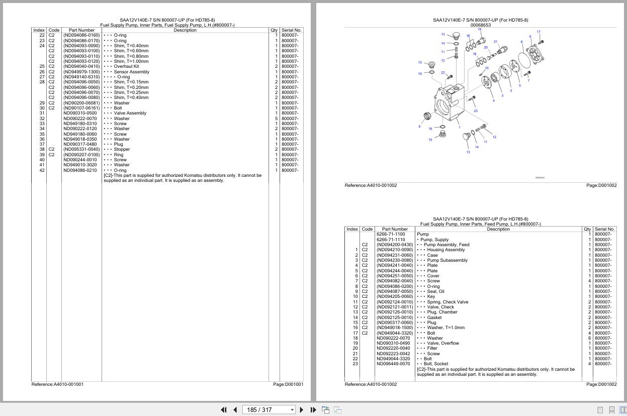 Komatsu Engine SAA12V140E 7 800007 UP Parts Catalog (2)