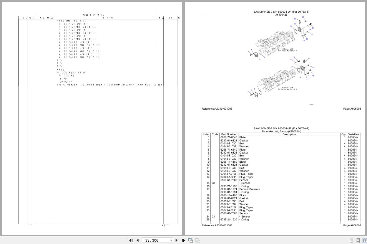 Komatsu Engine SAA12V140E 7 800034 UP Parts Catalog (2)