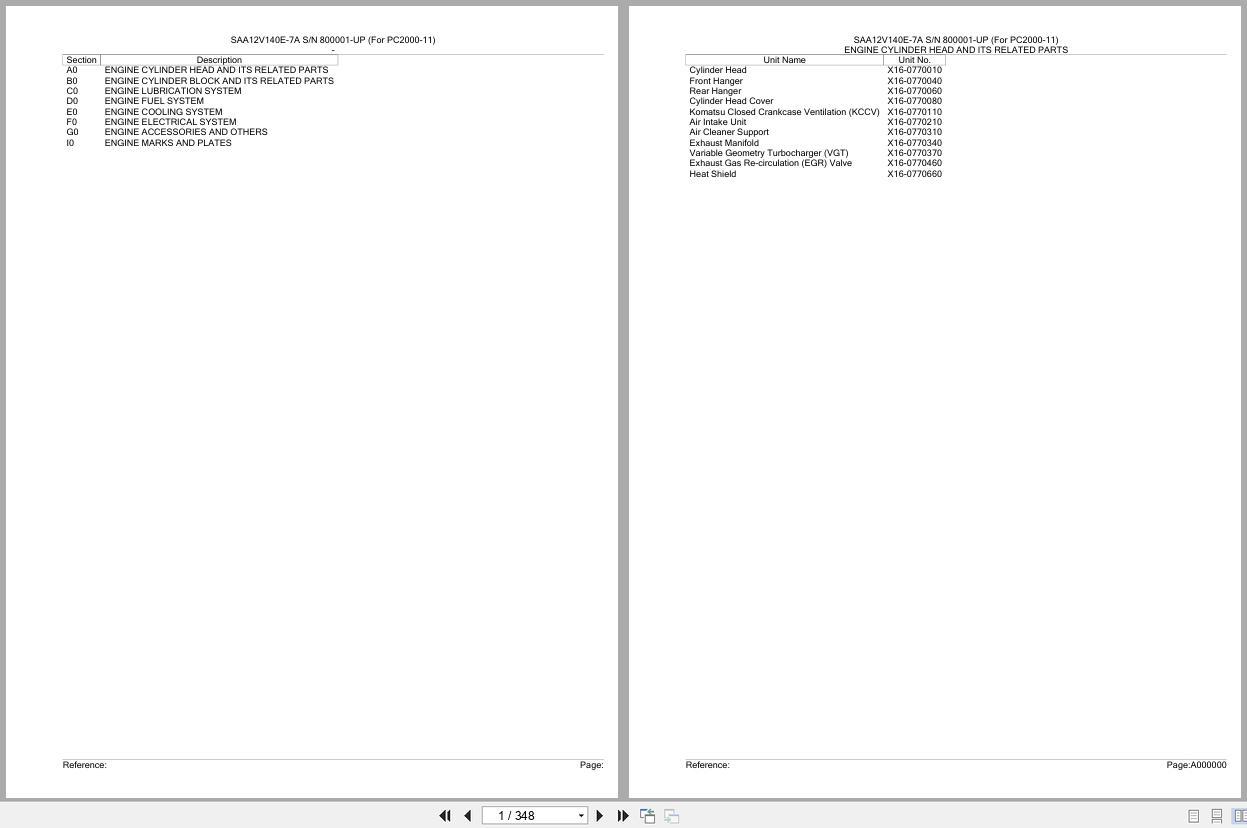 Komatsu Engine SAA12V140E 7A 800001 UP Parts Catalog (1)