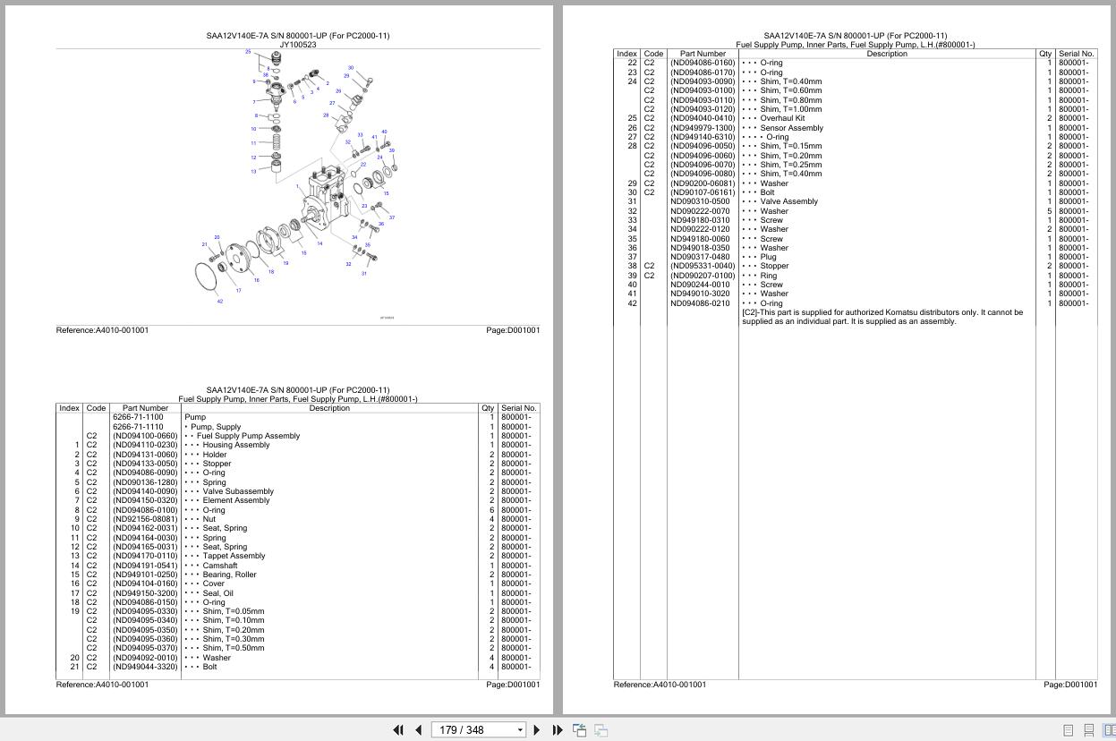 Komatsu Engine SAA12V140E 7A 800001 UP Parts Catalog (2)