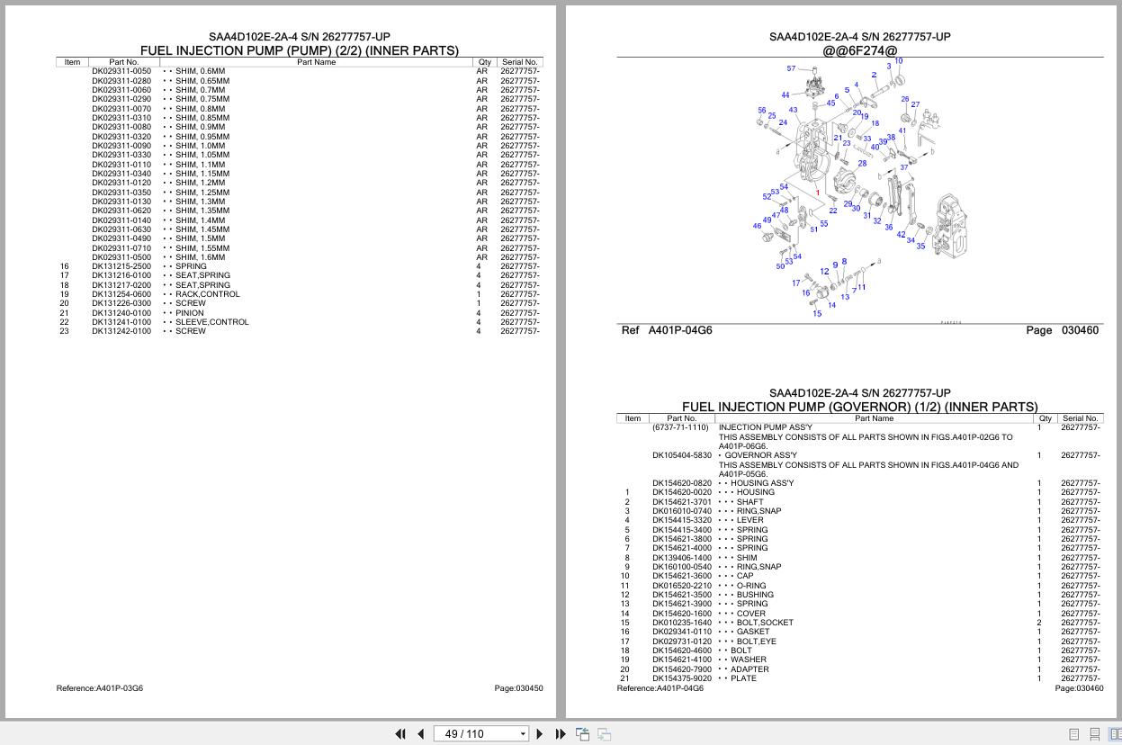 Komatsu Engine SAA4D102E 2A 4 26277757 UP Parts Catalog (2)