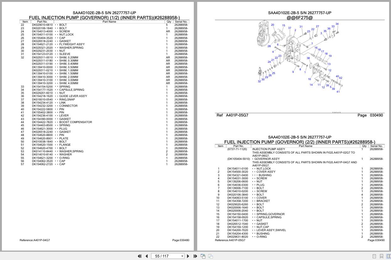 Komatsu Engine SAA4D102E 2B 5 26277757 UP Parts Catalog (2)