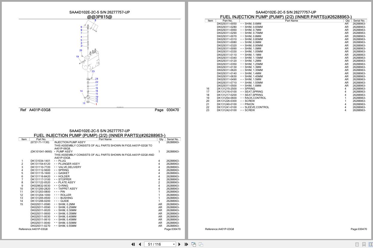 Komatsu Engine SAA4D102E 2C 5 26277757 UP Parts Catalog (2)