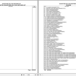 Komatsu Engine SAA4D102E 2D 4 26274903 UP Parts Catalog (1)