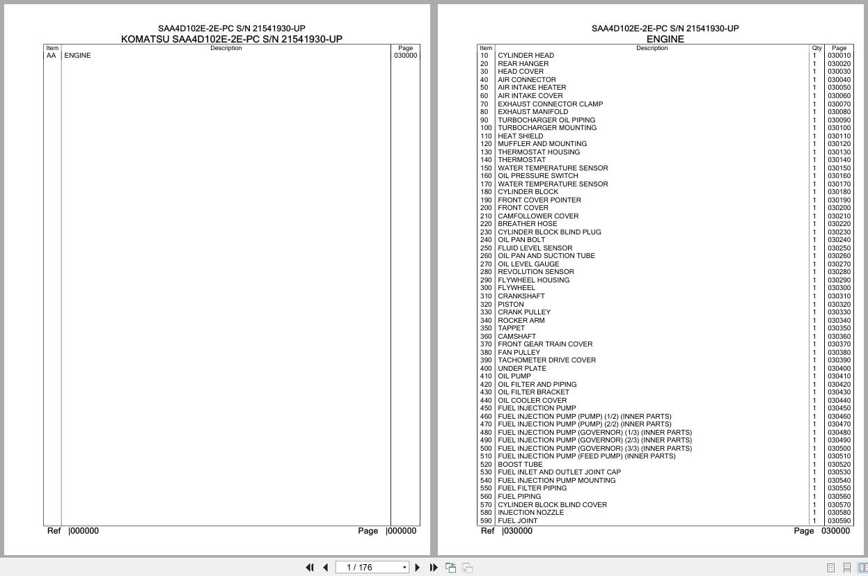 Komatsu Engine SAA4D102E 2E PC 21541930 UP Parts Catalog (1)