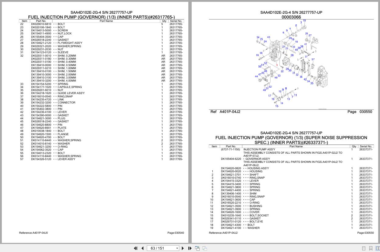 Komatsu Engine SAA4D102E 2G 4 26277757 UP Parts Catalog (2)
