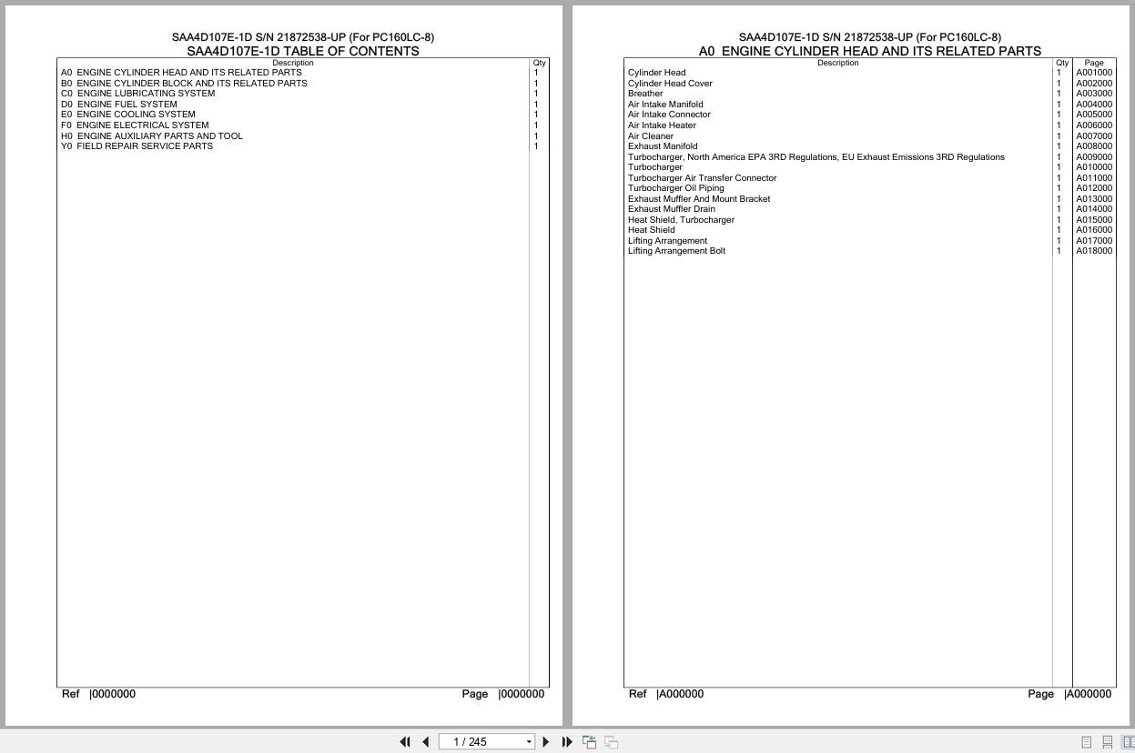Komatsu Engine SAA4D107E 1D Parts Catalog (1)