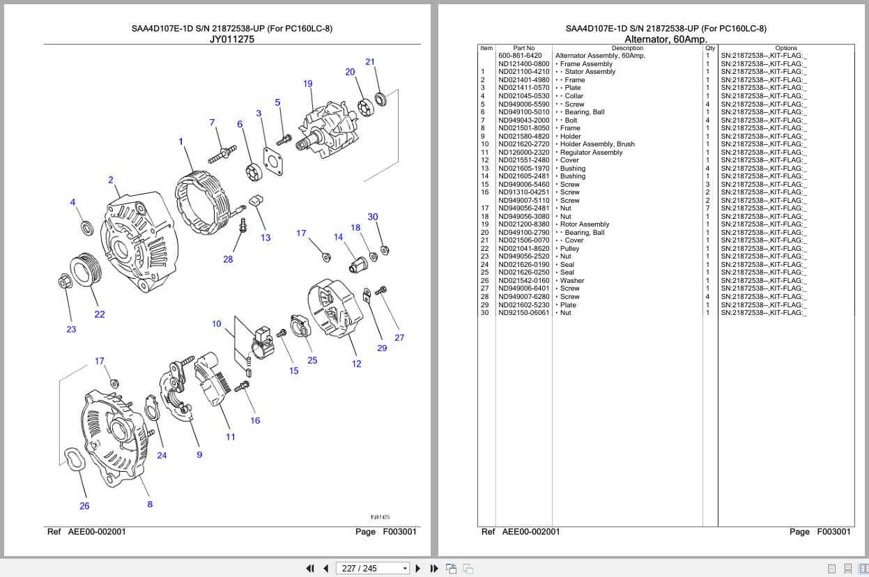 Komatsu Engine SAA4D107E 1D Parts Catalog (2)