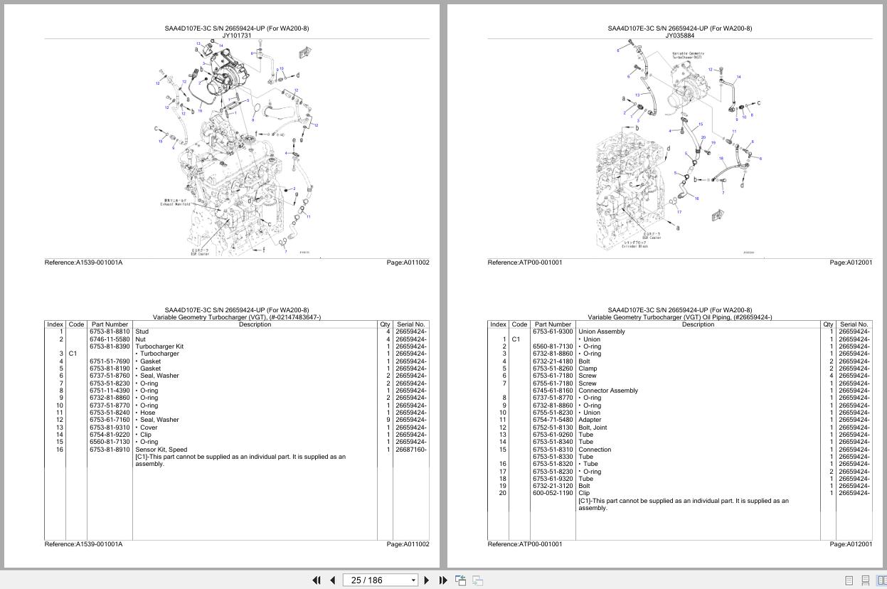Komatsu Engine SAA4D107E 3C 26659424 UP Parts Catalog (2)