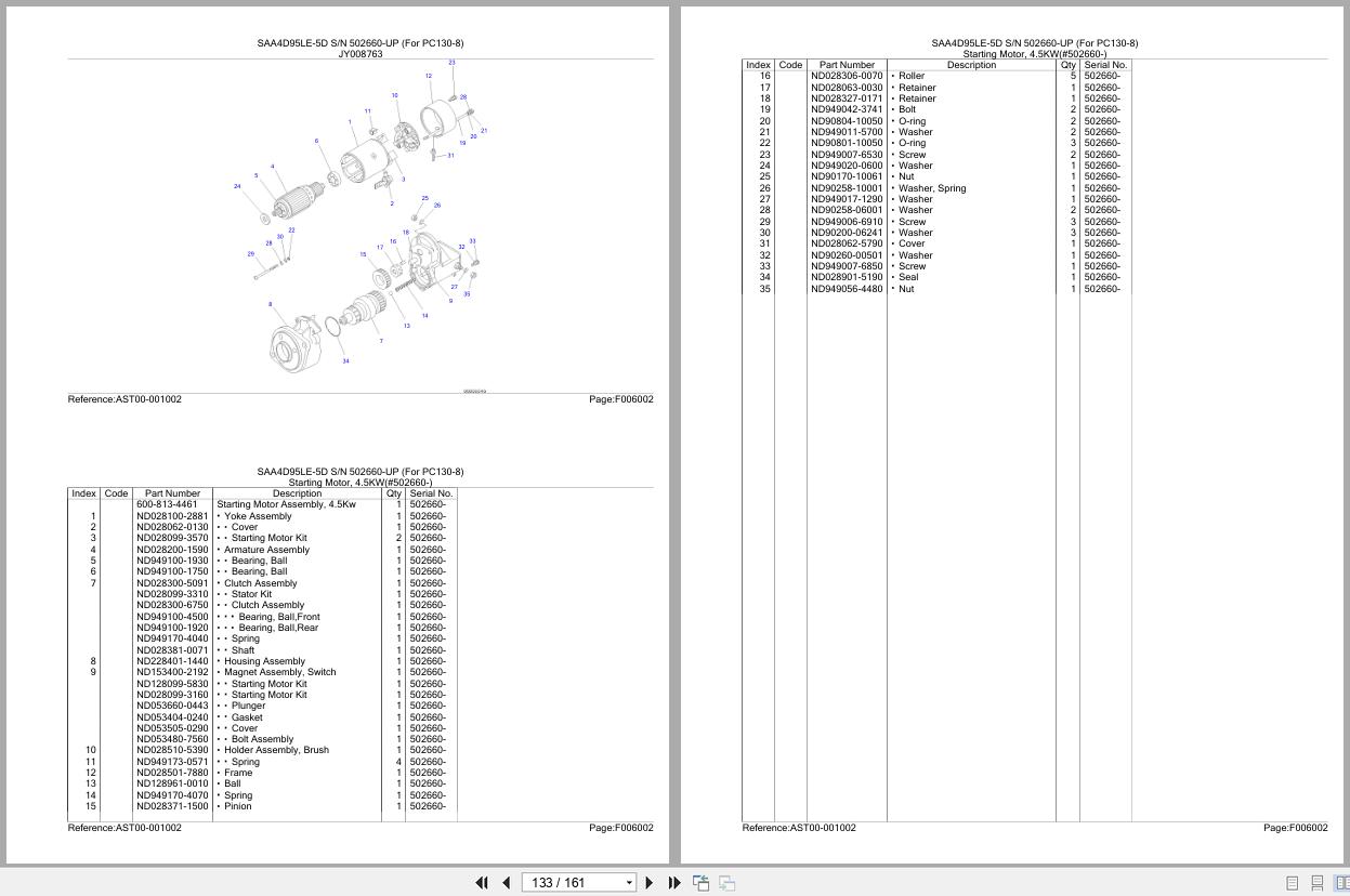 Komatsu Engine SAA4D95LE 5D 502660 UP Parts Catalog (2)