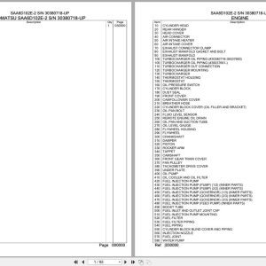 Komatsu Engine SAA6D102E 2 30380718 UP Parts Catalog (1)
