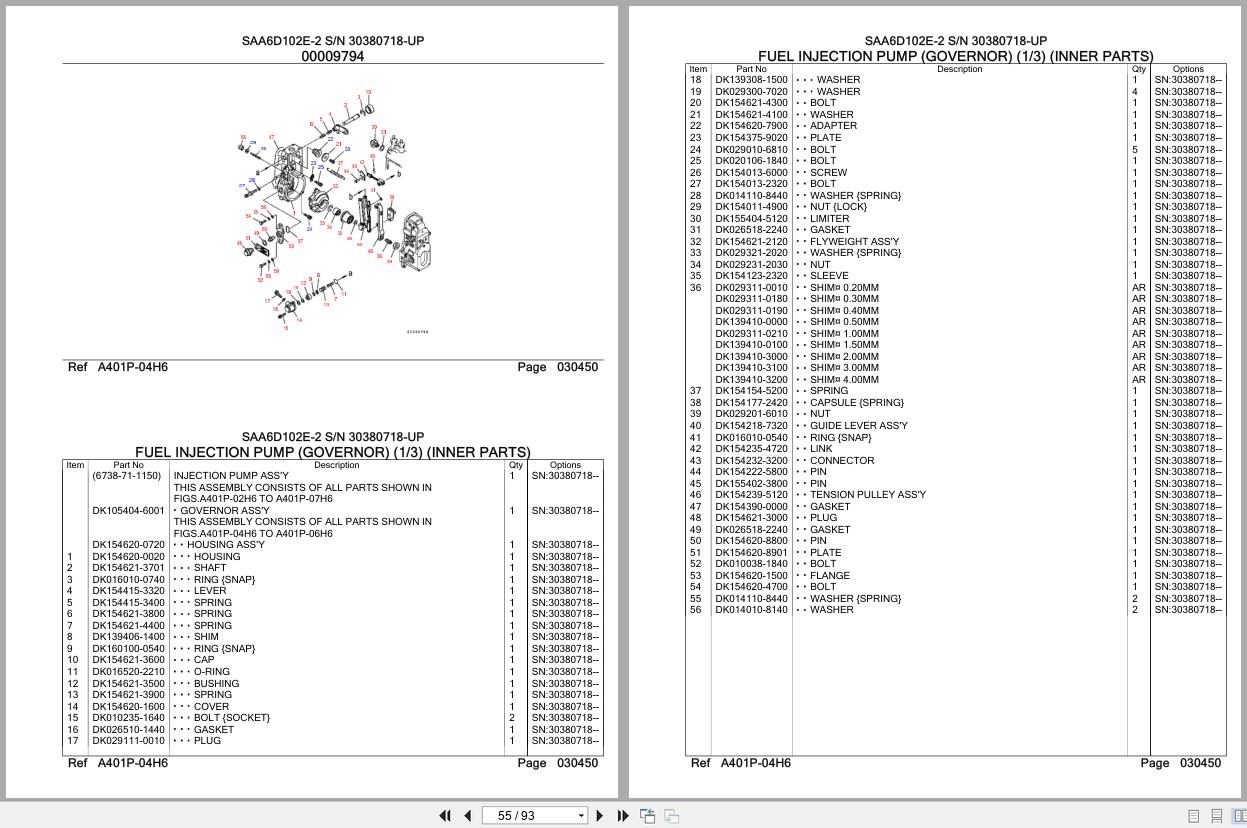 Komatsu Engine SAA6D102E 2 30380718 UP Parts Catalog (2)