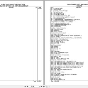 Komatsu Engine SAA6D102E 2 30382612 UP Parts Catalog (1)
