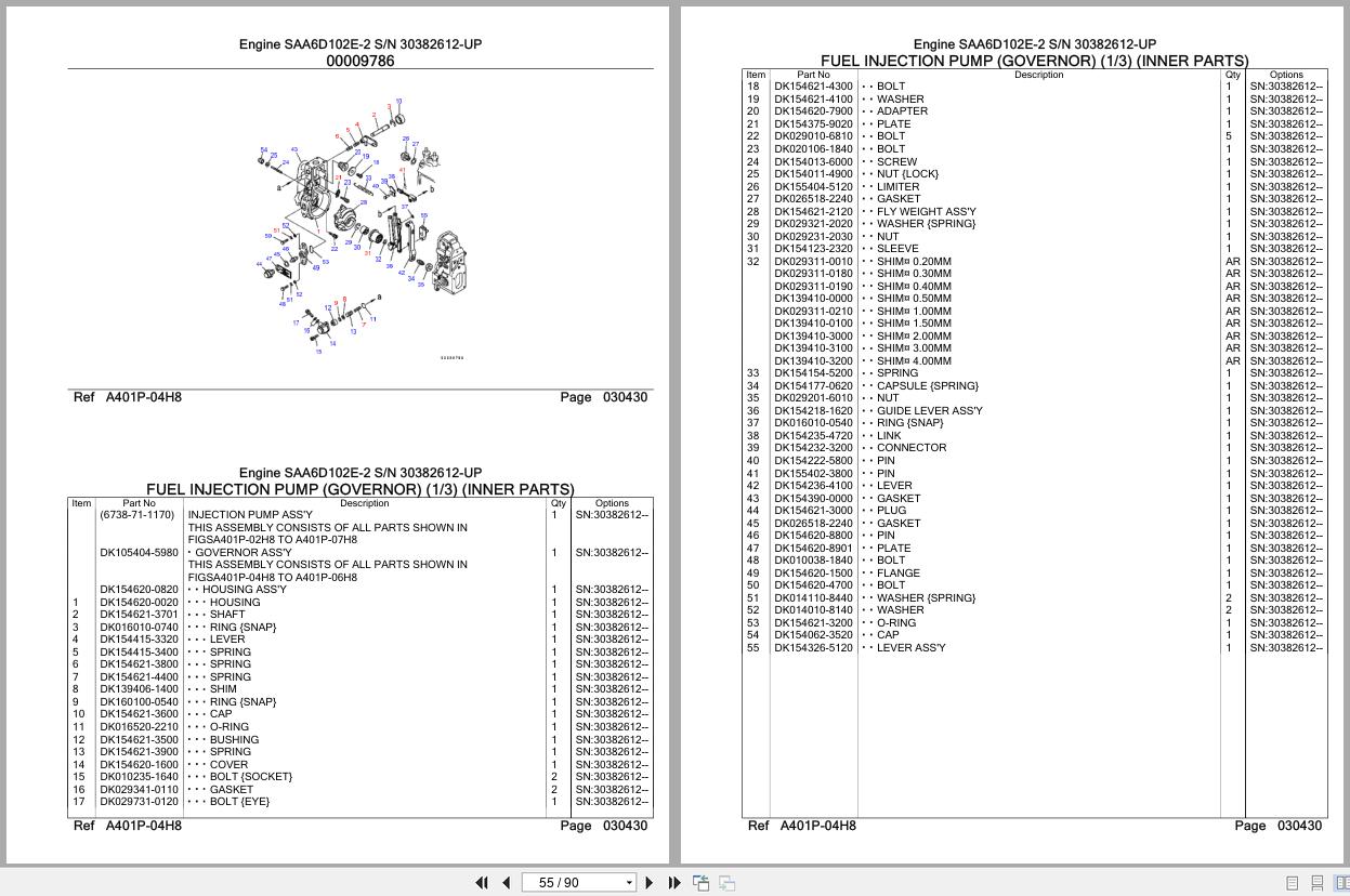 Komatsu Engine SAA6D102E 2 30382612 UP Parts Catalog (2)