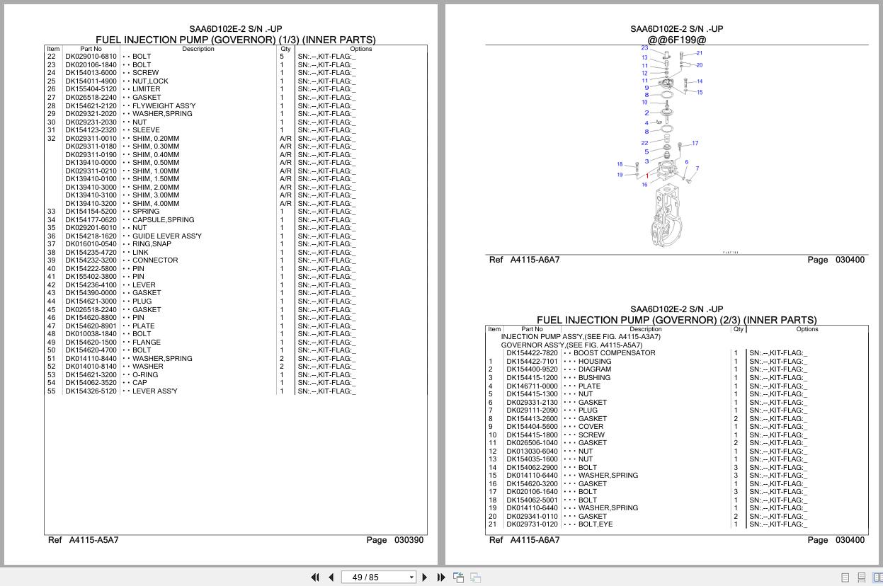 Komatsu Engine SAA6D102E 2 Parts Catalog (2)