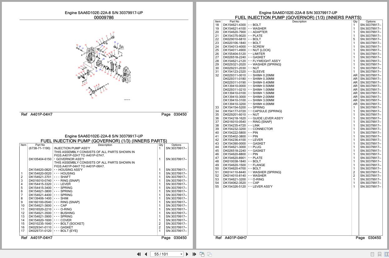 Komatsu Engine SAA6D102E 22A 8 30379917 UP Parts Catalog (2)