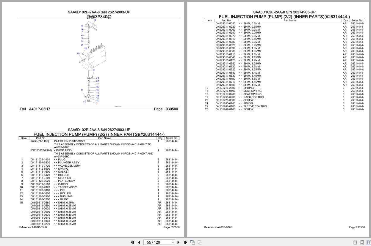 Komatsu Engine SAA6D102E 2AA 8 26274903 UP Parts Catalog (2)