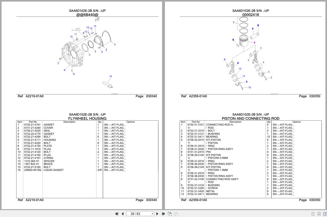Komatsu Engine SAA6D102E 2B Parts Catalog (2)