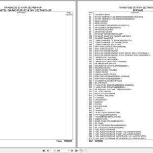 Komatsu Engine SAA6D102E 2C 8 26274903 UP Parts Catalog (1)