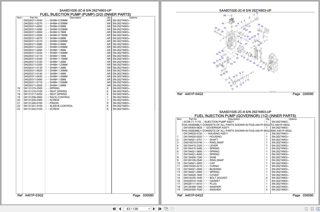 Komatsu Engine SAA6D102E 2C 8 26274903 UP Parts Catalog (2)